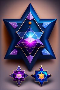 purple & blue merkabas sacred geometry