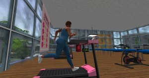IndigoQueen King Avatar running on treadmill