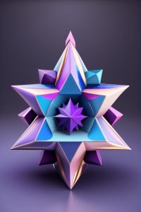 an ai art pic of 3D merkaba